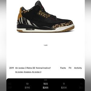 Nike Jordan 3 animal instinct. Size 10.5